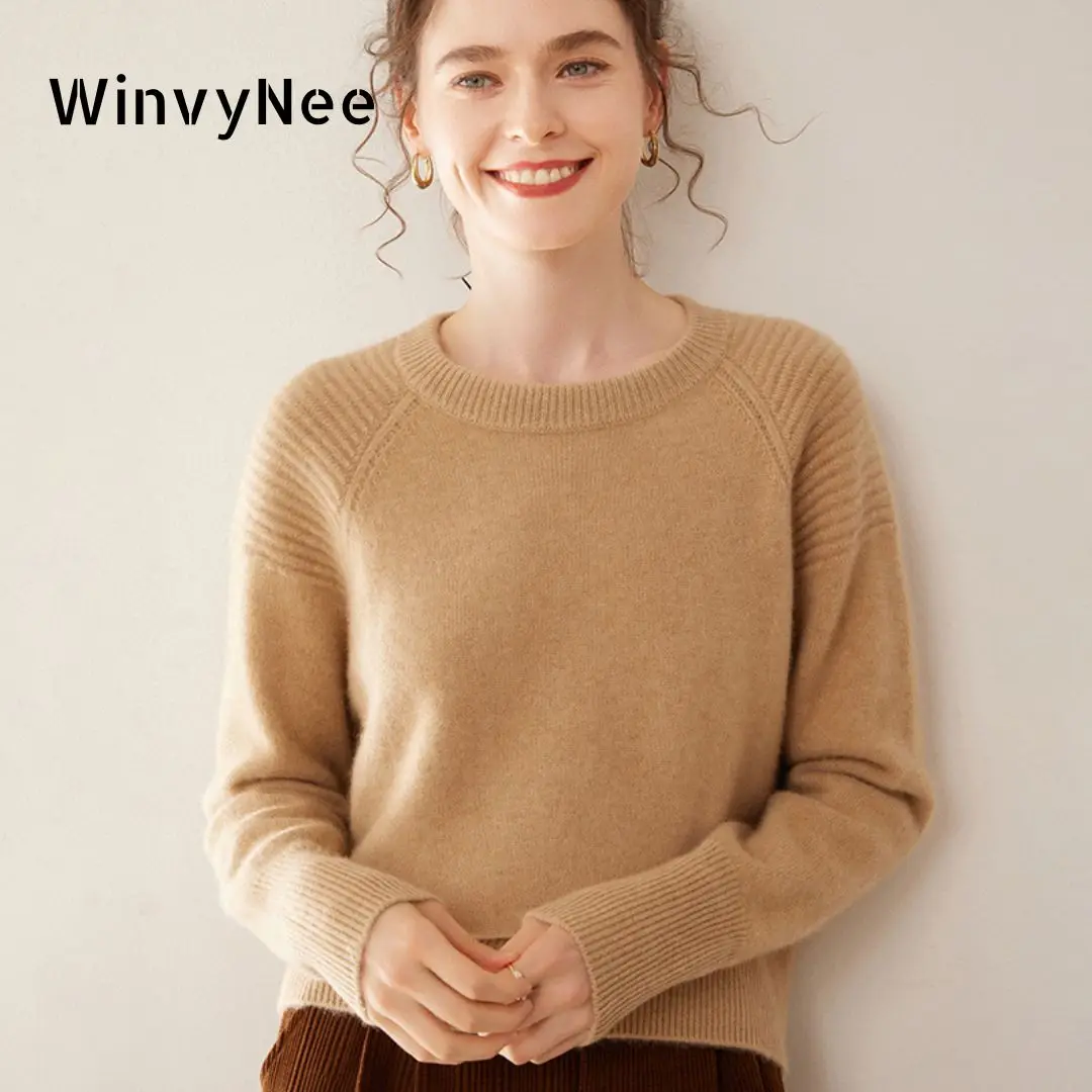 Cashmere Sweater Formal - WinvyNee Dames Kasjmier Wollen Truien Lange