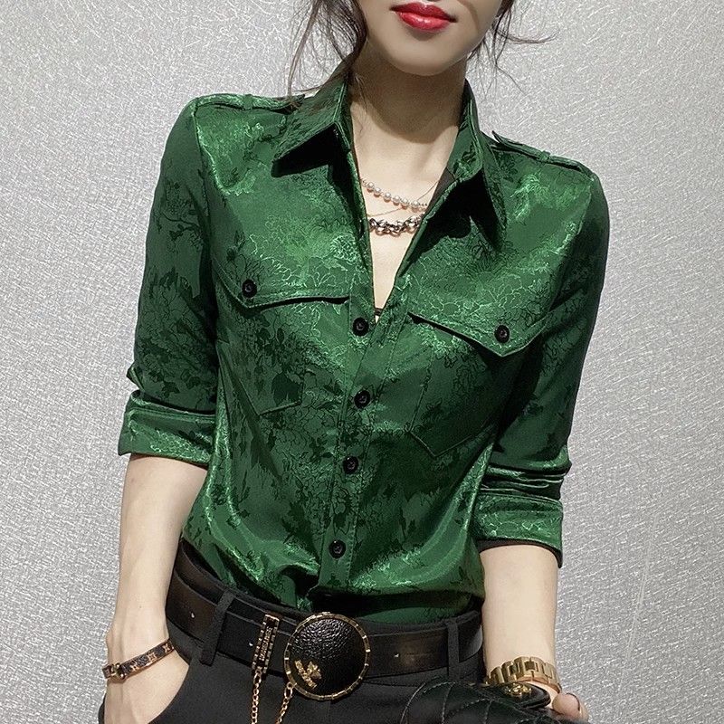 Women Formal Wear Outfits - Damestops Lente en herfst Damesoverhemd met