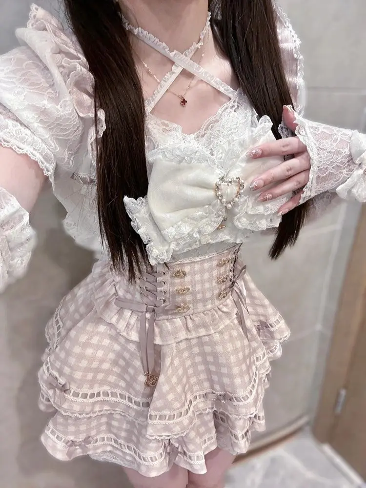 Vintage Women'S Formal Wear - Zomer Japanse Gothic Y2k Lolita Boog