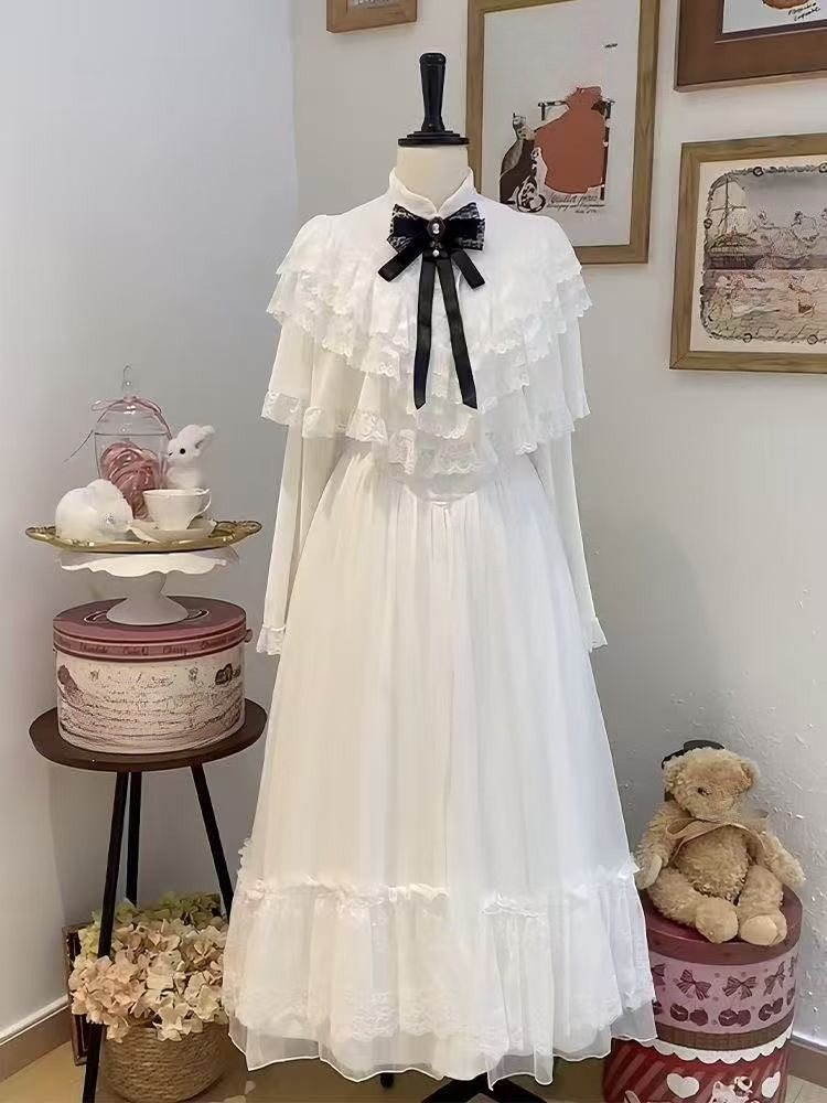 Formal Wear Women Us - Japanse kanten jurk met korte mouwen