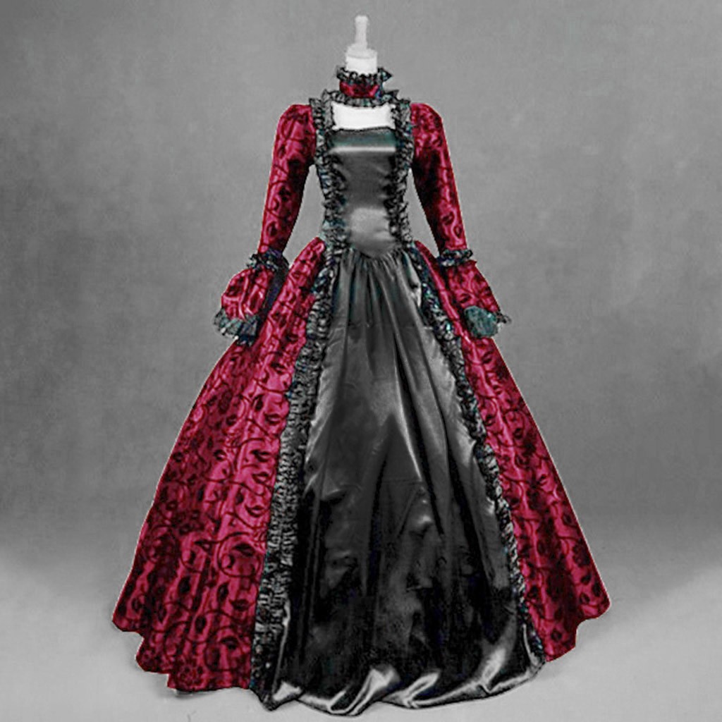 Vintage Women'S Formal Wear - Vrouwen Vintage Prachtige Jurk Gothic Retro