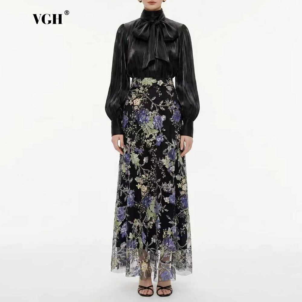 Formal Wear Women Us - VGH Elegante Chique Zwarte Bloemrijke Tweedelige