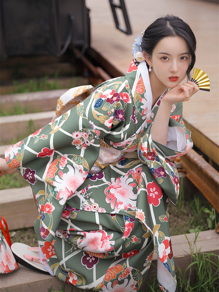 Vintage stijl dames bloemenpri - Japanese Women Formal Wear recensie en prijs