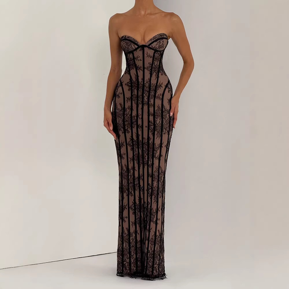 Strapless bodycon maxi jurk vo - Formal Wear Women Us recensie en prijs